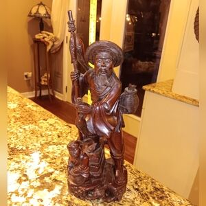 Wooden Handcarved Fisherman